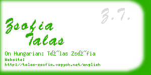 zsofia talas business card